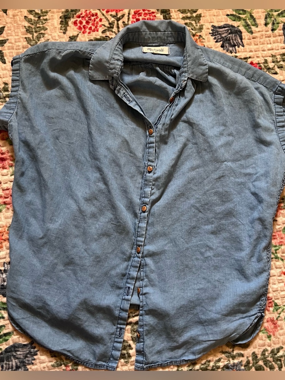 Madewell Central Chambray Shirt Sleeve Button-Down Shirt